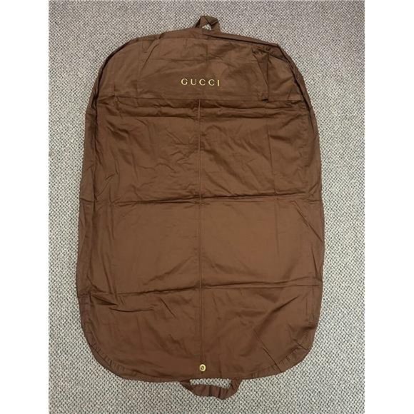 New Gucci Medium Brown Fabric Zippered Dust Cover Garment Bag 24”x 35” - Picture 1 of 5
